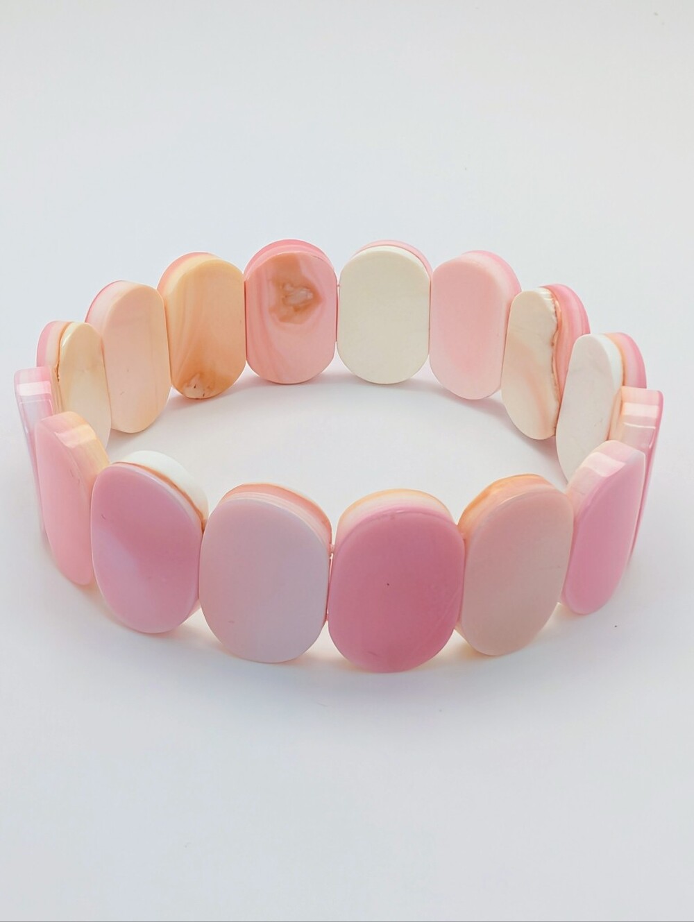 Pink Conch Stretchy Bracelet